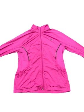 adidas Climalite Women's Track Jacket Pink Full Zip Lightweight XL Activewear